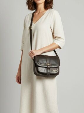 Estalon Brown 💯% Genuine Leather Crossbody Bag
